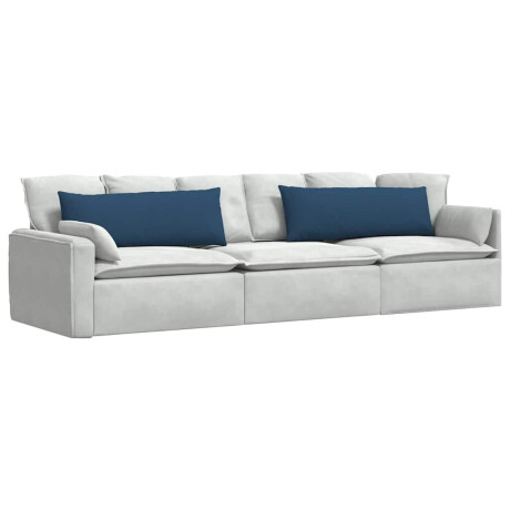 vidaXL Sofa Kussens 2 pcs Blauw 120 x 40 cm Stof afbeelding3 - 1