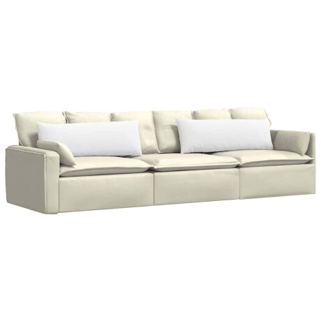 vidaXL Sofa Kussens 2 pcs Wit 120 x 40 cm Stof afbeelding3 - 1