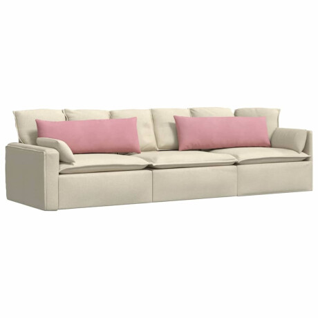 vidaXL Sofa Kussens 2 pcs Roze 120 x 40 cm Katoen Stof afbeelding3 - 1