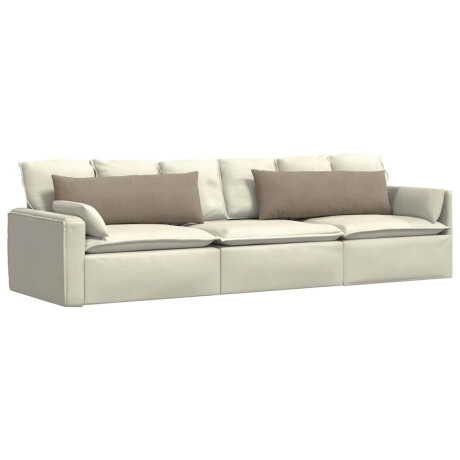 vidaXL Sofa Kussens 2 pcs Taupe 120 x 40 cm Stof afbeelding3 - 1