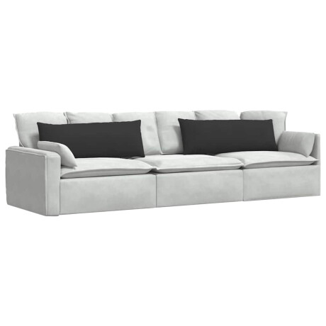 vidaXL Sofa Kussens 2 stuks Zwart 120 x 40 cm Stof afbeelding3 - 1