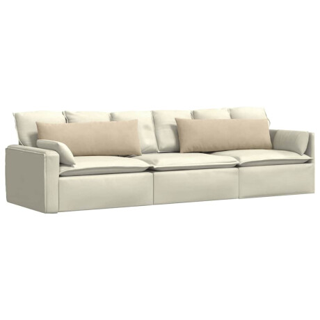 vidaXL Sofa Kussens 2 stuks Crème 120 x 40 cm Stof afbeelding3 - 1