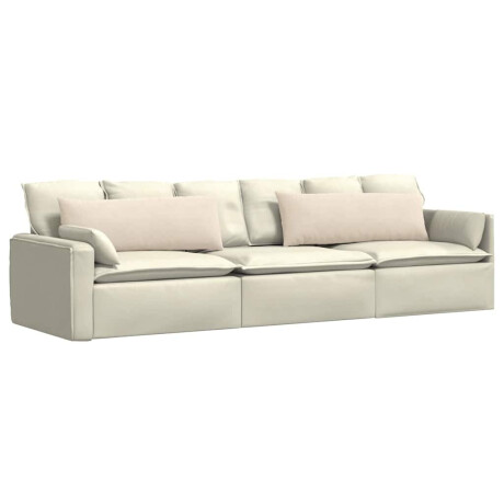 vidaXL Sofa Kussens 2 stuks Beige 120 x 40 cm Stof afbeelding3 - 1