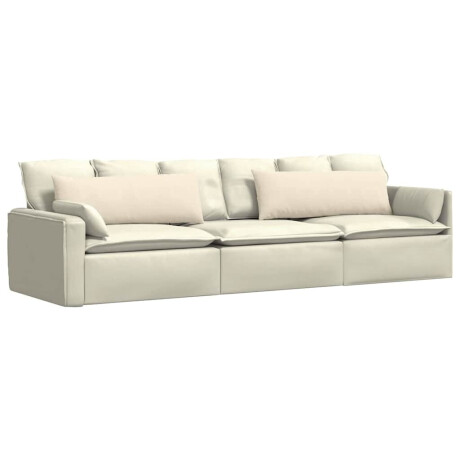vidaXL Sofa Kussens 2 stuks Crème 120 x 40 cm Cordstof afbeelding3 - 1