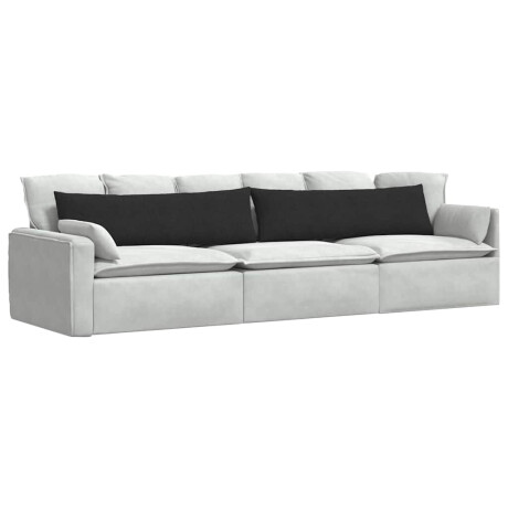 vidaXL Sofa Kussens 2 pcs Zwart 145 x 40 cm Stof afbeelding3 - 1