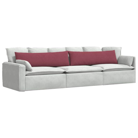 vidaXL Sofa Kussens 2 pcs Wijnrood 145 x 40 cm Stof afbeelding3 - 1