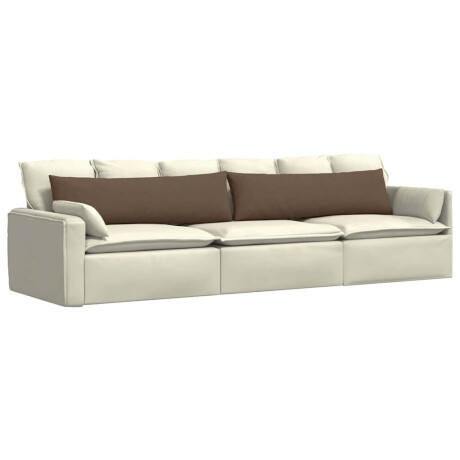 vidaXL Sofa Kussens 2 pcs Bruin 145 x 40 cm Stof afbeelding3 - 1
