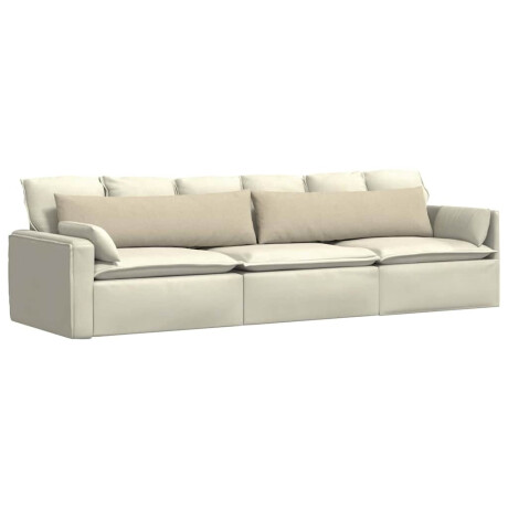 vidaXL Sofa Kussens 2 pcs Crème 145 x 40 cm Stof afbeelding3 - 1