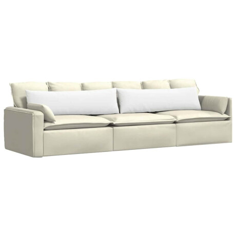 vidaXL Sofa Kussens 2 pcs Wit 145 x 40 cm Stof afbeelding3 - 1