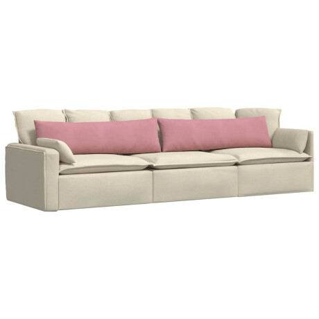 vidaXL Sofa Kussens 2 pcs Roze 145 x 40 cm Katoen Stof afbeelding3 - 1