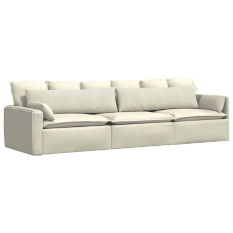 vidaXL Sofa Kussens 2 stuks Crème 145 x 40 cm Cordstof afbeelding3 - 1