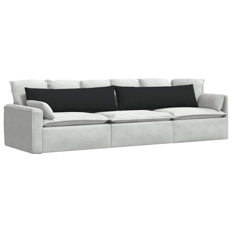 vidaXL Sofa Kussens 2 stuks Zwart 145 x 40 cm Stof afbeelding3 - 1