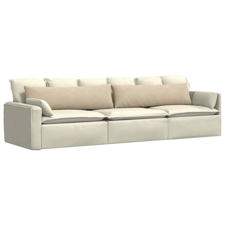 vidaXL Sofa Kussens 2 stuks Crème 145 x 40 cm Stof afbeelding3 - 1