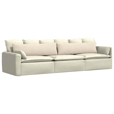 vidaXL Sofa Kussens 2 stuks Beige 145 x 40 cm Stof afbeelding3 - 1