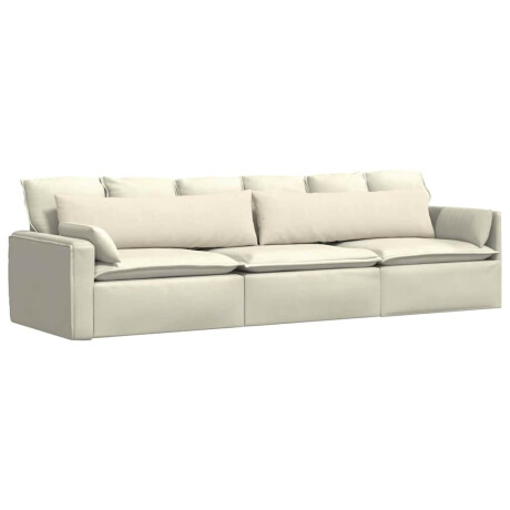 vidaXL Sofa Kussens 2 stuks Crème 145 x 40 cm Cordstof afbeelding3 - 1