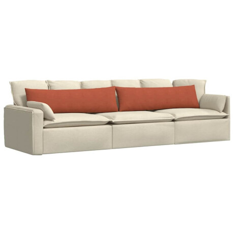 vidaXL Sofa Kussens 2 pcs Rood-oranje 145 x 40 cm Katoen Stof afbeelding3 - 1