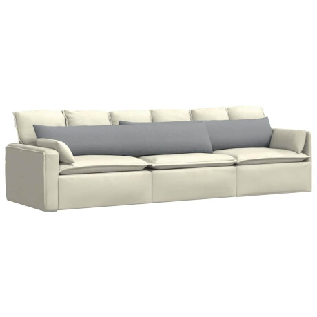 vidaXL Sofa Kussens 2 pcs Lichtgrijs 200 x 40 cm Stof afbeelding3 - 1