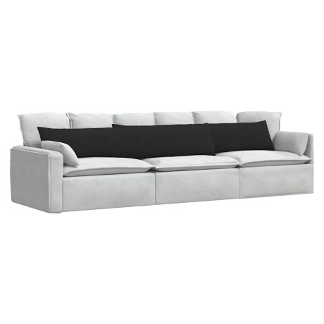 vidaXL Sofa Kussens 2 pcs Zwart 200 x 40 cm Stof afbeelding3 - 1