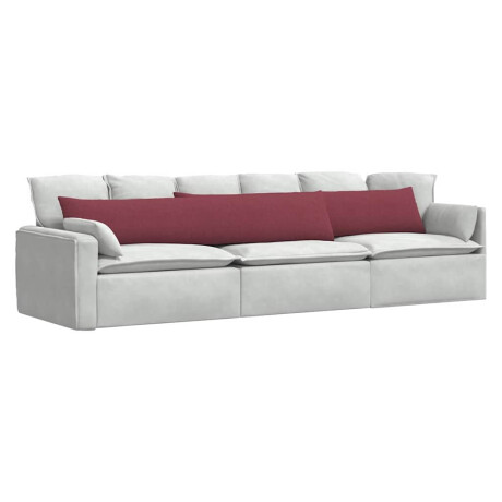 vidaXL Sofa Kussens 2 pcs Wijnrood 200 x 40 cm Stof afbeelding3 - 1