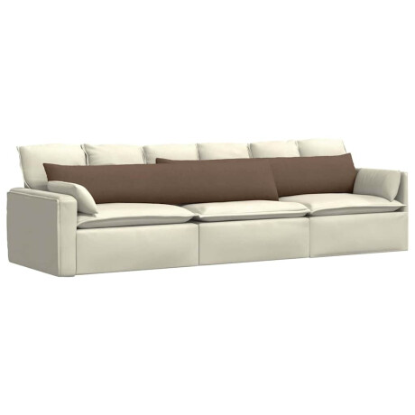 vidaXL Sofa Kussens 2 pcs Bruin 200 x 40 cm Stof afbeelding3 - 1