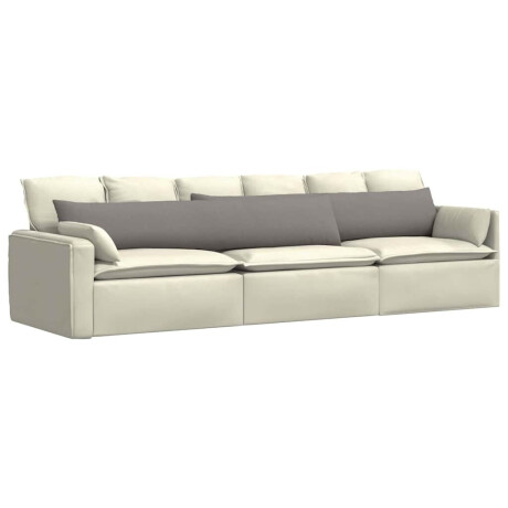 vidaXL Sofa Kussens 2 pcs Taupe 200 x 40 cm Stof afbeelding3 - 1