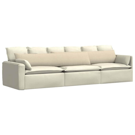 vidaXL Sofa Kussens 2 pcs Crème 200 x 40 cm Stof afbeelding3 - 1