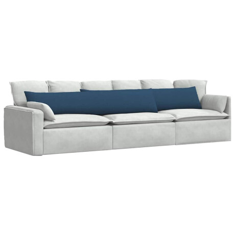 vidaXL Sofa Kussens 2 pcs Blauw 200 x 40 cm Stof afbeelding3 - 1