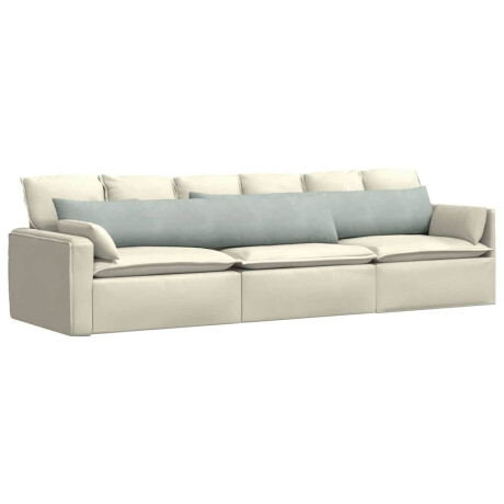 vidaXL Sofa Kussens 2 stuks Lichtgrijs 200 x 40 cm Cordstof afbeelding3 - 1