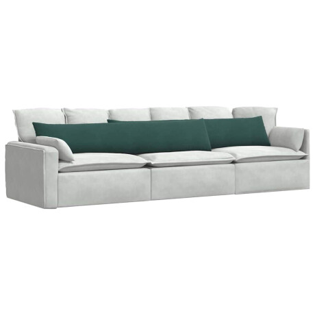 vidaXL Sofa Kussens 2 stuks Donkergroen 200 x 40 cm Cordstof afbeelding3 - 1