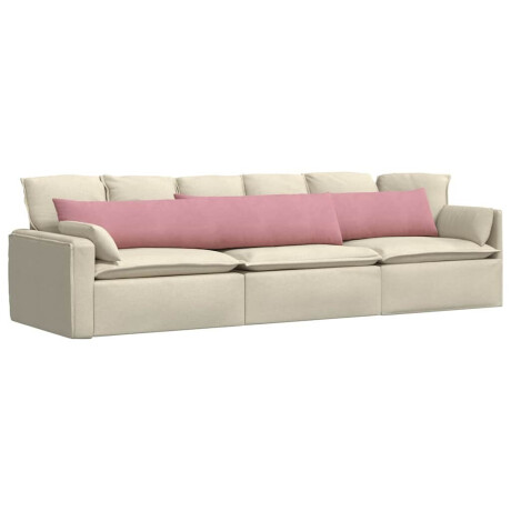 vidaXL Sofa Kussens 2 pcs Roze 200 x 40 cm Katoen Stof afbeelding3 - 1