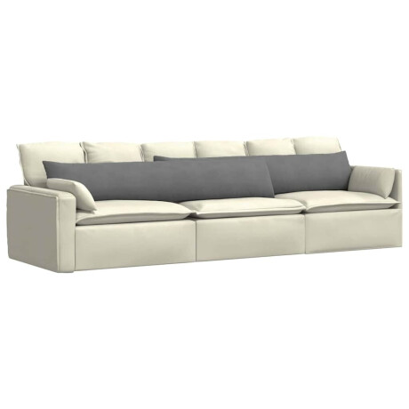 vidaXL Sofa Kussens 2 stuks Donkergrijs 200 x 40 cm Stof afbeelding3 - 1