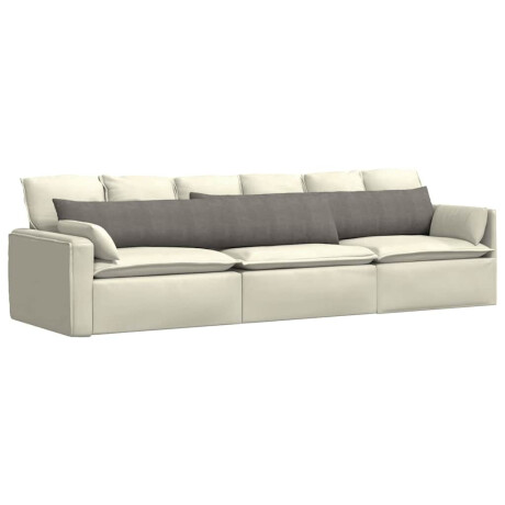 vidaXL Sofa Kussens 2 stuks Lichtgrijs 200 x 40 cm Cordstof afbeelding3 - 1