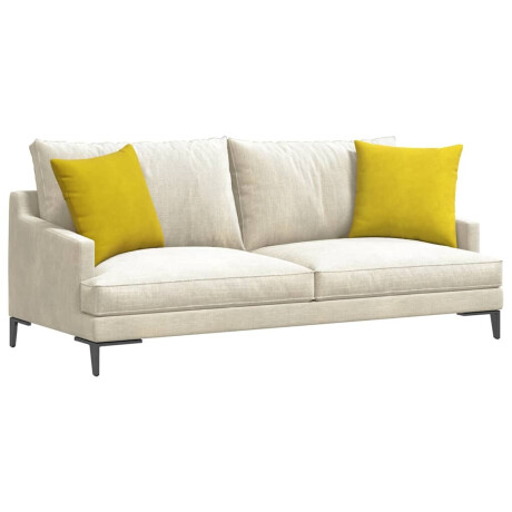 vidaXL Sofa Kussens 2 pcs Geel 45 x 45 cm Katoen Stof afbeelding3 - 1