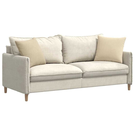 vidaXL Sofa Kussens 2 stuks Crème 45 x 45 cm Stof afbeelding3 - 1