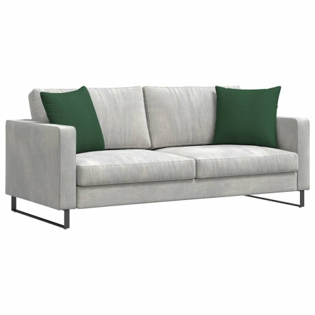 vidaXL Sofa Kussens 2 pcs Donkergroen 45 x 45 cm Katoen Stof afbeelding3 - 1