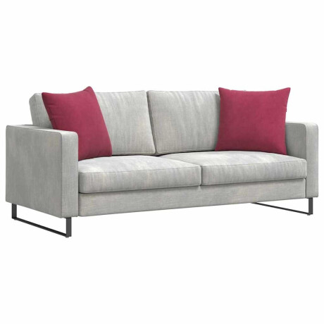 vidaXL Sofa Kussens 2 pcs Wijnrood 50 x 50 cm Katoen Stof afbeelding3 - 1