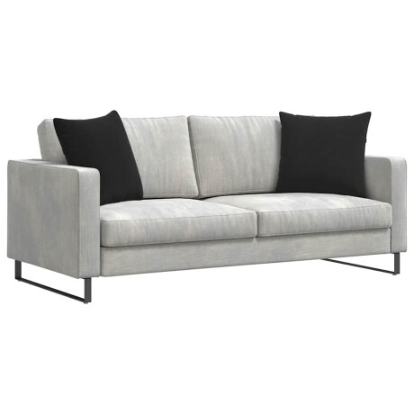 vidaXL Sofa Kussens 2 pcs Zwart 50 x 50 cm Katoen Stof afbeelding3 - 1