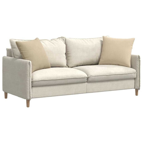 vidaXL Sofa Kussens 2 stuks Crème 50 x 50 cm Stof afbeelding3 - 1