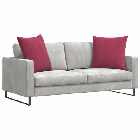 vidaXL Sofa Kussens 2 pcs Wijnrood 60 x 60 cm Katoen Stof afbeelding3 - 1