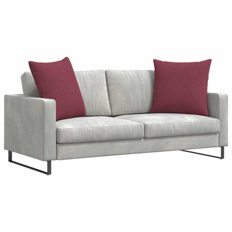vidaXL Sofa Kussens 2 pcs Wijnrood 80 x 80 cm Stof afbeelding3 - 1