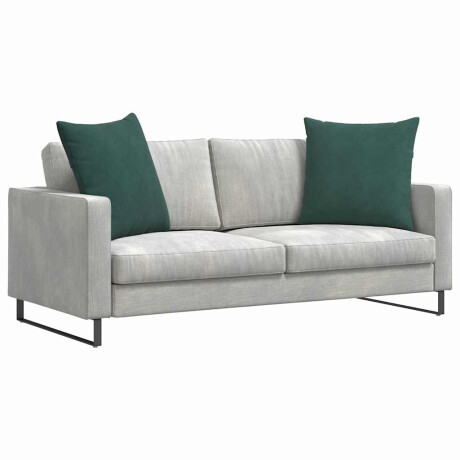 vidaXL Sofa Kussens 2 pcs Donkergroen 80 x 80 cm Katoen Stof afbeelding3 - 1