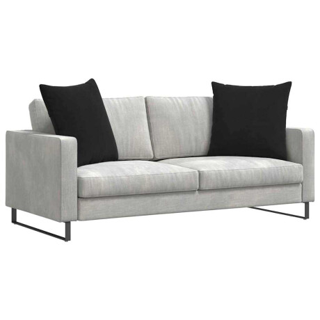vidaXL Sofa Kussens 2 pcs Zwart 80 x 80 cm Katoen Stof afbeelding3 - 1