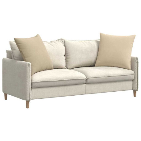 vidaXL Sofa Kussens 2 stuks Crème 80 x 80 cm Stof afbeelding3 - 1