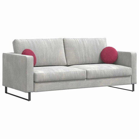 vidaXL Zitkussens 2 pcs Wijnrood Ø 40 x 13 cm Fluweel afbeelding3 - 1