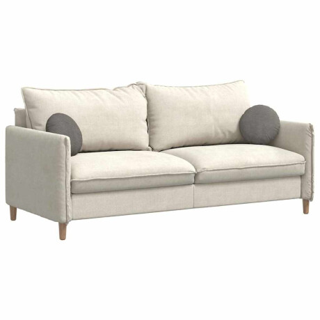 vidaXL Zitkussens 2 pcs Lichtgrijs Ø 30 x 13 cm Katoen Stof afbeelding3 - 1