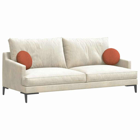 vidaXL Zitkussens 2 pcs Rood-oranje Ø 30 cm Katoen Stof afbeelding3 - 1