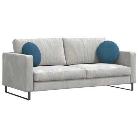 vidaXL Zitkussens 2 pcs Blauw Ø 40 x 13 cm Fluweel afbeelding3 - 1