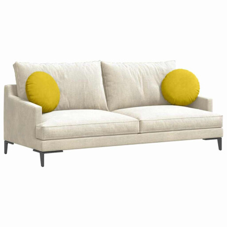 vidaXL Zitkussens 2 pcs Geel Ø 40 x 13 cm Fluweel afbeelding3 - 1