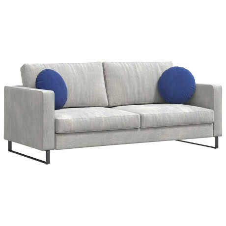 vidaXL Zitkussens 2 pcs Politieblauw Ø 40 x 13 cm Fluweel afbeelding3 - 1