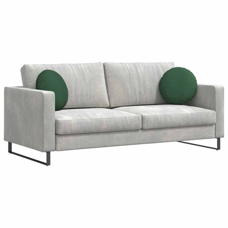 vidaXL Zitkussens 2 pcs Donkergroen Ø 40 cm Katoen Stof afbeelding3 - 1